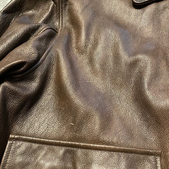 Pearl Harbor Leather A2 Bomber Jacket Large Touchstone Pictures Vintage Y2K - Picture 5 of 16